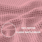 Homaxy 100% Cotton Waffle Weave Kitchen Dish Cloths, Ultra Soft Absorbent Quick Drying Dish Towels, 12 x 12 Inches, 6-Pack, Dried Rose
