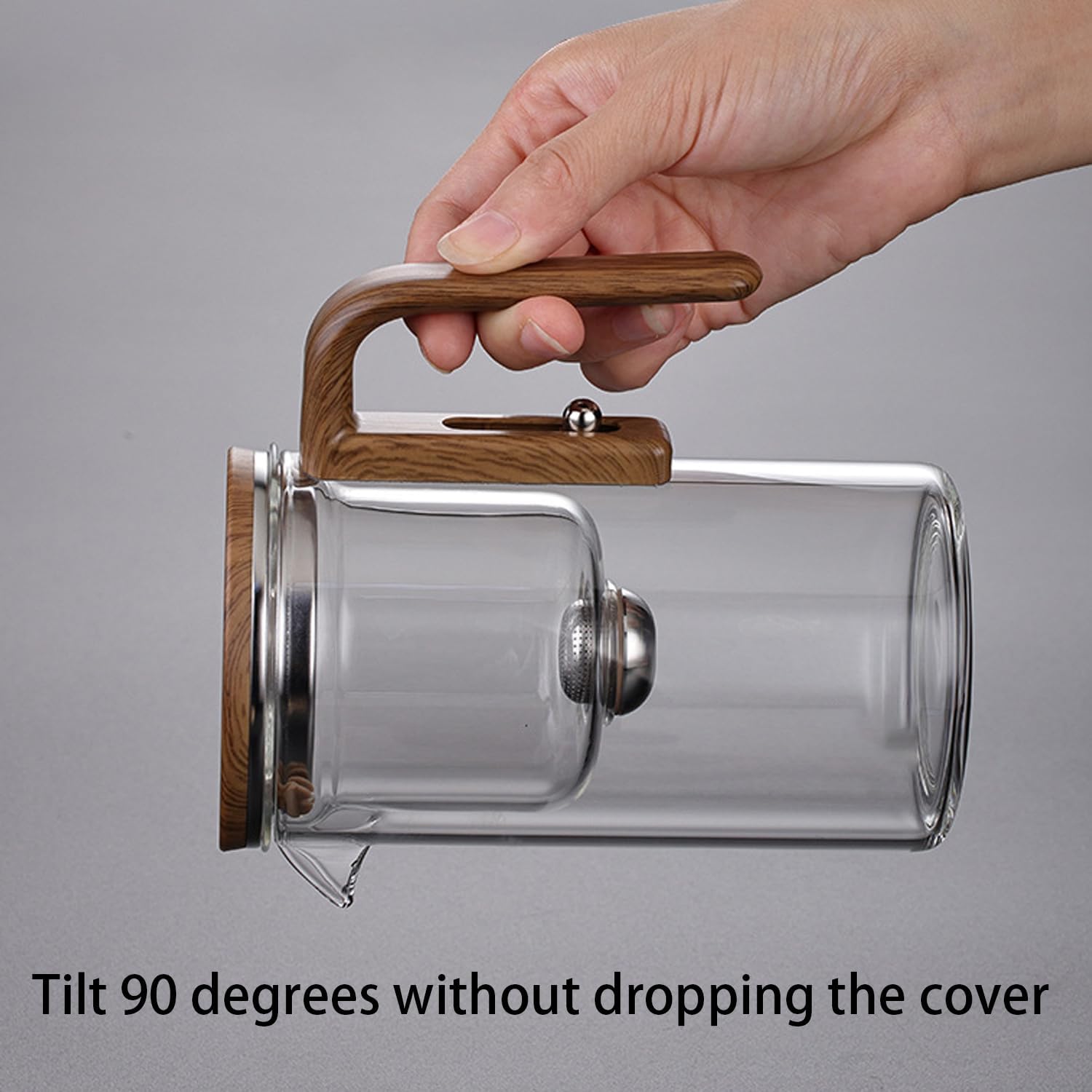 Enchanti Tea Pot, 800ML Witchcraft Magic Glass Teapot with Infuser Strainer and Lid for Loose Leaf Tea Herbal, Magnetic Water Separation Tea Maker Kettle Clear Enchantipot