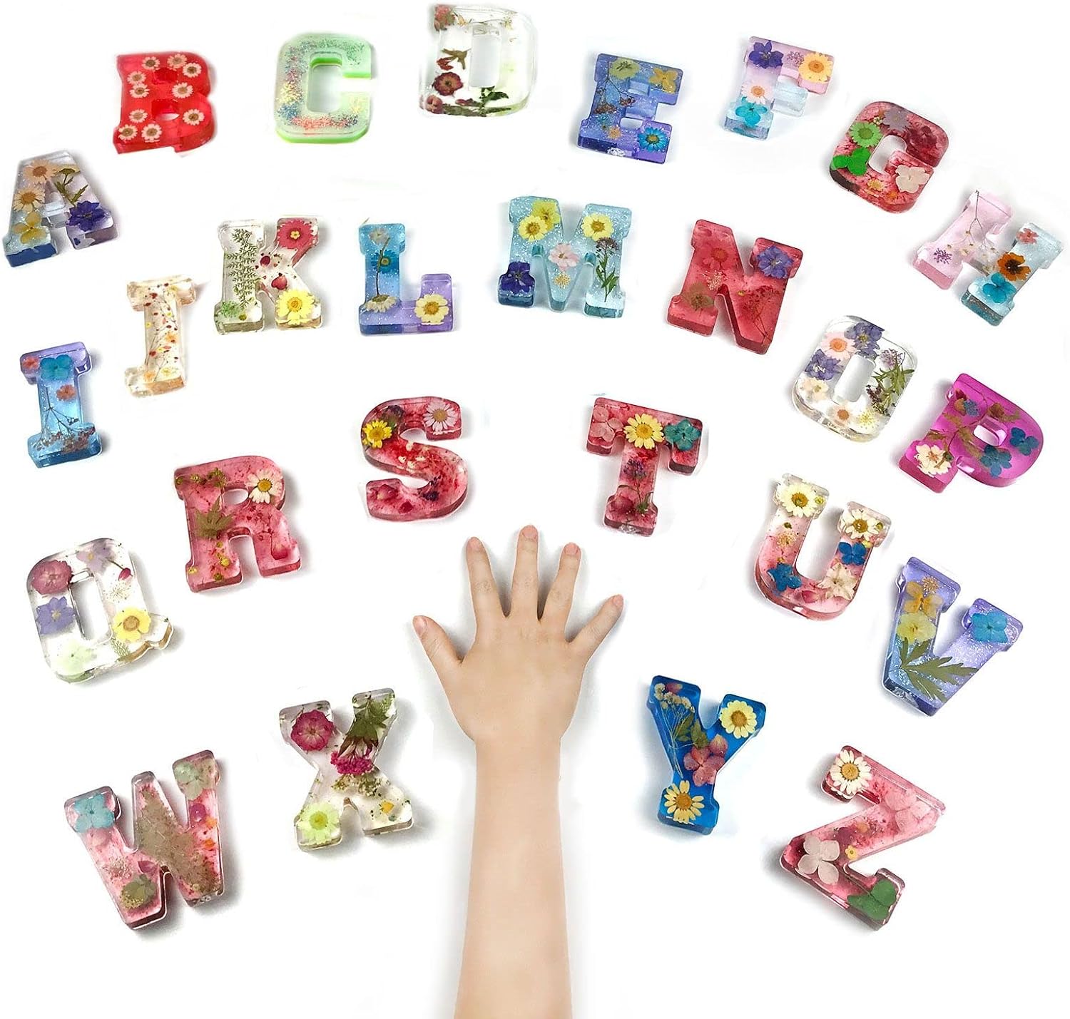 4 inch 26 Pack English Letter Silicone Mold - Alphabet Capital & Large Letter Resin Casting Mold