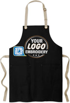TEEAMORE Custom Embroidered Kitchen Apron Add Your Name Logo Design Cooking Baking Kitchen Chef Apron Gifts