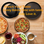 Tart Pans with Removable Bottom 10 Inch Quiche Pan, Heavy Duty Carbon Steel Round Non-stick Fluted Pie Tart Pan for Mousse Cakes, Christmas Dessert Baking (10.2 Inch 1pc)