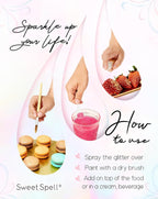 Sweet Spell Edible Glitter (15g) - Shimmer Sparkles for Drinks, Cakes, Cocktails - 100% Edible & Food Grade Glitter, Vegan, Gluten-Free (Iridescent Pearl White)