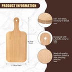 Lounsweer 6 Pcs Thicken Cutting Board Bulk Wood Board for Chopping Serving Charcuterie Material for Laser Engraving Mother' Day Wedding Housewarming Gift