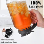 32oz Glass Pitcher Carafes With Handle and Lid, 1 Quart Mason Jar, Large Water Jug, Glass Containers for Fridge, Water Pitcher for Juice, Iced & Sun Tea, Cold Brew Coffee, Homemade Beverage