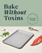 Caraway Non-Stick Ceramic Baking Sheet - Naturally Slick Ceramic Coating - Non-Toxic, PTFE & PFOA Free - Perfect for Baking, Roasting, and More - Medium (15" x 10") - Sage