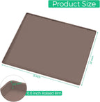 TRZZ Silicone Waterproof Under Sink Mat 31" x 22", Drip Tray and Cabinet Liner for Kitchen and Bathroom, Prevents Water Damage and Organizes Cabinets (Brown)