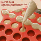 HKNMTT Mini Semi Sphere Shape Molds Silicone, 296 Cavities Round Baking Moulds for Dog Treats Snack Candy Chocolate Chip Cookie Wax Yogurt Melts, Oven Safe Small Half Ball Pellet Sheets