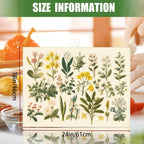 Floral Microfiber Dish Drying Mat XL for Kitchen Counter Absorbent Large Dish Drying Pads Reusable Washable Plants Herbs Draining Mat 18x24 Inch