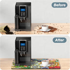 Rnivvi Coffee Mat, 16" x 24" Cute Flower Theme Coffee Bar Mats for Espresso Machine Station Accessories and Organizer, Hide Stain Rubber Backed Absorbent Dish Drying Pad for Kitchen Counter, Mandala