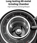 SHARDOR Professional 64mm Burr Coffee Grinder with 100 Grind Settings and All-Metal Chamber, Coffee Bean Grinder with Adjustable Electronic Timer and LED Display, Anti-Static,Black