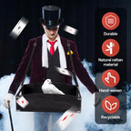 Large Halloween Wooden Snack Trays with Strap 22.8 x 15.8 x 5.9 Inch Movie Night Snack Trays Usherette Vendor Tray Popcorn Carrier Party Tray for 20's Theme Party Carnival Costume Supplies