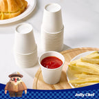 JOLLY CHEF 400 Count 3 oz Paper Cups, Disposable Mini Bathroom Mouthwash Cups for Home, Office, School, Store
