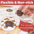 CAKETIME Mini Muffin Pan, Metal Reinforced Frame Mini Cupcake Pans 24 Cups Nonstick Muffin Silicone Molds with Handle for Baking Muffins, Cupcakes, Egg Bites 2 Pack Heart-Shaped