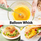 Milk Frother Rechargeable Handheld-Electric Whisk 3 Speed Adjustable, Coffee Frother Wand with 3 Stainless Whisks, Electric Foam Maker, Drink Mixer Blender for Latte Cappuccino Matcha Egg