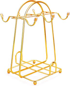 CHENP.HMC Home Storage Mug Hooks Stainless Steel Wire Rack Display Stand Service for Tea Cups,Bracket,Gold Metal Stand for Coffee Cups and Saucers.…