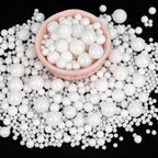 Twisweet White Pearl Sprinkles for Cake Decorating, Edible Sugar Pearls for Baking, Mix Size, Cake Topper Cupcake Cookie Ice Cream Dessert Decorations, Valentines Birthday Christmas Wedding Supplies (130g/4.58oz)