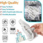 KALAIEN Castle Silicone Mold,3Pcs/Set Castle Cake Fondant Molds,Princess Chocolate Molds Castle Silicone Mirror Mould for Cake Decorating, FTM5036