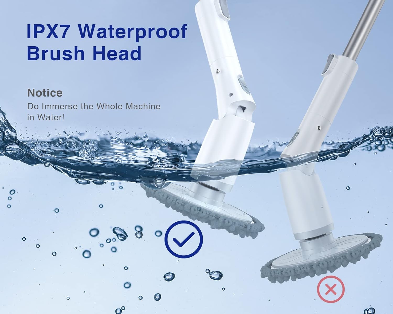 LABIGO Brush Head 5 Pack, Replaceable Brush Heads for Spin Scrubber, Cordless Spin Scrubber for Bathroom Floor Car Tile