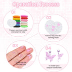 6 Pcs Polymer Clay Molds, Polymer Clay Cutters Molds for Crafts Air Dry Earrings Tools, Jewelry Mini Silicone Resin Flower Molds, Epoxy Polymer Clay Earring Cutters Shapes Making Kit Extruder