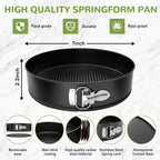 7 Inch Springform Pan with Removable Bottom, Non-stick Round Spring Form Cake Mold Cheesecake Pan For Baking
