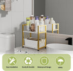 Aduanbang Coffee Bar Accessories Organizer, 2 Tier Wooden Kitchen Counter Shelf, Coffee Organizer Station for Countertop, Condiment Rack for Mugs, Cups, Cream, Syrup