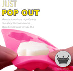 Anaeat Reusable Silicone Molds with Puppy Dog Paw and Bone Shaped, Flexible & Non-Stick Ice Cube Tray, Candy and Chocolate Making Mold for Homemade Baking Dog Treats, Jelly, Biscuit & Cupcake (4 Pack)