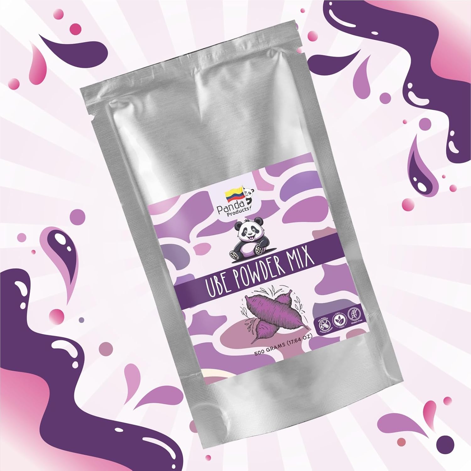 Ube Powder | Ideal for Bubble Teas, Smoothies, Slushes and Desserts | 17.64 oz | by Panda Products