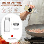 2 Pack Magnetic Spice Rack with 12 Spice Jars, Spice Labels, Magnetic Spice Organizer Shelf for Refrigerator, Microwave, Seasoning Organizer for Kitchen, Spice Jars with Label and Organizer Rack