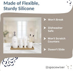 Countertop and Vanity Tray - 11.7" Silicone Bathroom Tray, Flexible Dish Soap Holder for Kitchen, Bathroom Counter Organizer, Shower Toilet Tank Trays Décor Accessories, Sink Makeup Mat Oil