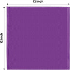 Artoid Mode 100% Cotton Purple Waffle Weave Kitchen Dish Cloths, 12x12 Inch Ultra Soft Absorbent Quick Drying Kitchen Dish Towels Set of 6