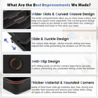 Caperci Large Silverware Organizer for Kitchen Drawer & Utensils - Expandable Drawer Organizer for Cutlery, Flatware & Gadget, BPA-Free Thick Plastic, Wider Compartments & Non-skid Feet (Black)