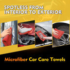 HOMEXCEL Red Shop Towels 100 Pack, Reusable Microfiber Cleaning Cloth Bulk, Multipurpose Microfiber Towels for Car, House and Kitchen, Highly Absorbent Cleaning Rags 11.5 x 11.5 inch