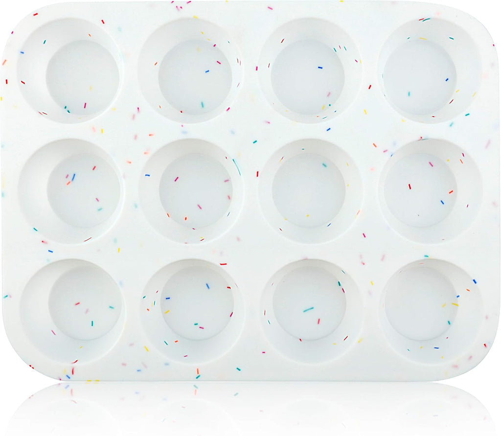 Silicone Muffin Pan Regular 12 Cups Muffin Tin Cupcake Pans for Baking Non-stick Muffin Tray Mold Easy Release,Durable,BPA Free