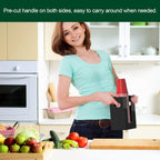 Disposable Coffee Cup Dispenser with Handles, Countertop or Wall Mount Hot/Cold Drink Cup and Lid Holder - Bathroom/Kitchen/Office Acrylic Cup Lid Storage Organizer (1 Compartment, Black)