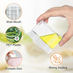 72 Pcs Plastic Jars, 4 OZ Plastic Jars with White Lids Round Clear Storage Containers Jar Leak Proof Slime Containers with Lids for Travel Refillable Slime Storage Jar for Beauty Product