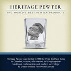 Heritage Pewter Turkeys Square Shot Glass | Hand-Sculpted 1.5 Ounce Shot Glass | Intricately Crafted Metal Pewter Inlay