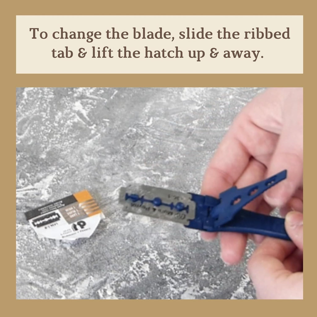 Mure & Peyrot Landaise Bread Lame Dough Scoring Tool- Scoring Knife for Artisan and Sourdough Bread Baking- Made in France- Features Protective Cover- Stainless Steel Blade