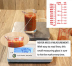 Ackers 4oz Glass Measuring Cup – Shot Glass with Ounce,Ml,Cups Markings for Kitchen & Bar(Pack of 2)