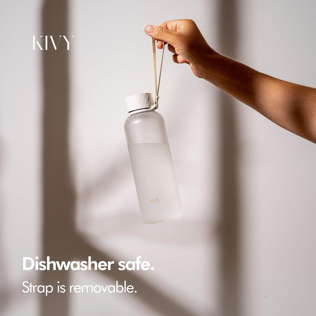 KIVY Tritan Water Bottle 2nd Generation (White Gold, 22oz)