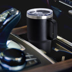 HASLE OUTFITTERS 20oz Tumbler Bulk with Lid, Stainless Steel Tumbler Bulk with Handle, Metal Insulated Travel Coffee Mug Set with Handle, Double Wall Vacuum Leak Proof Tumbler Cup, Black 12 Pack