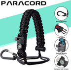 40OZ Insulated Water Bottle with Auto Spout Lids, Straw Lids, Paracord Handle for Sport, Protective Cup Mat, BPA-Free Reusable Insulated Water Bottle - Black Water Jug with Straw