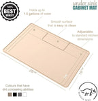 The Original Under Sink Mat - Adjustable Silicone mat, Waterproof Under The Sink Bathroom Vanity Mat, Under sink mats for kitchen waterproof - 28" x 19" or smaller