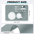uxcell Silicone Mats for Kitchen Counter, 23.6" x 15.7" Non-Slip Countertop Protector Mat Heat Resistant Coffee Mat Waterproof Table Placemat, Gray
