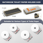 Oak Bathroom Toilet Tank Tray, 13" Paper Storage Basket Tray Back of Toilet Basket Organizer, for Perfume Makeup Candle Kitchen Counter Coffee Table Gold Decor