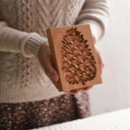 Wooden Cookie Biscuit Mold, 3D Baking Mold, Embossing Craft Decorating Baking Tool, Suitable for Halloween Thanksgiving Christmas Kitchen DIY (Pine Nuts 10 * 8 * 2)