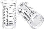 Ackers 4oz Glass Measuring Cup – Shot Glass with Ounce,Ml,Cups Markings for Kitchen & Bar(Pack of 2)