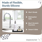 Countertop and Vanity Tray - 2 PC Small 7.7" Silicone Bathroom Trays, Kitchen Soap Tray, Dish Sponge Soap Holder Kitchen Sink Organizer Caddy, Bathroom Counter Trays for Lotion Dispenser