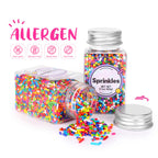 Rainbow Sprinkles, Confetti Sprinkles Bulk, Rainbow Sprinkles for Cake Decorating, Chocolate, Cupcake, Baking Sprinkles, and Ice Cream Toppings. (120g/4.2oz)