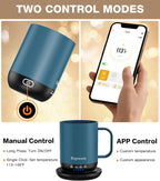 Self Heating Coffee Mug T1-16oz Fast Heating & Ultra Long-Lasting Battery Life, Heated Coffee Mug Up to 149℉ - Touch & App Controlled Coffee Mug, Birthday Gifts for Women and Men