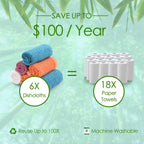 Dish Cloths 6 Pack, 10x14 inch Small Kitchen Washcloths for Washing Dishes, Lint Free Fast Dry Reusable Cleaning Cloth, Ultra Soft & Scratch Free Terry Dish Rag, Easy to Rinse White Dishcloths